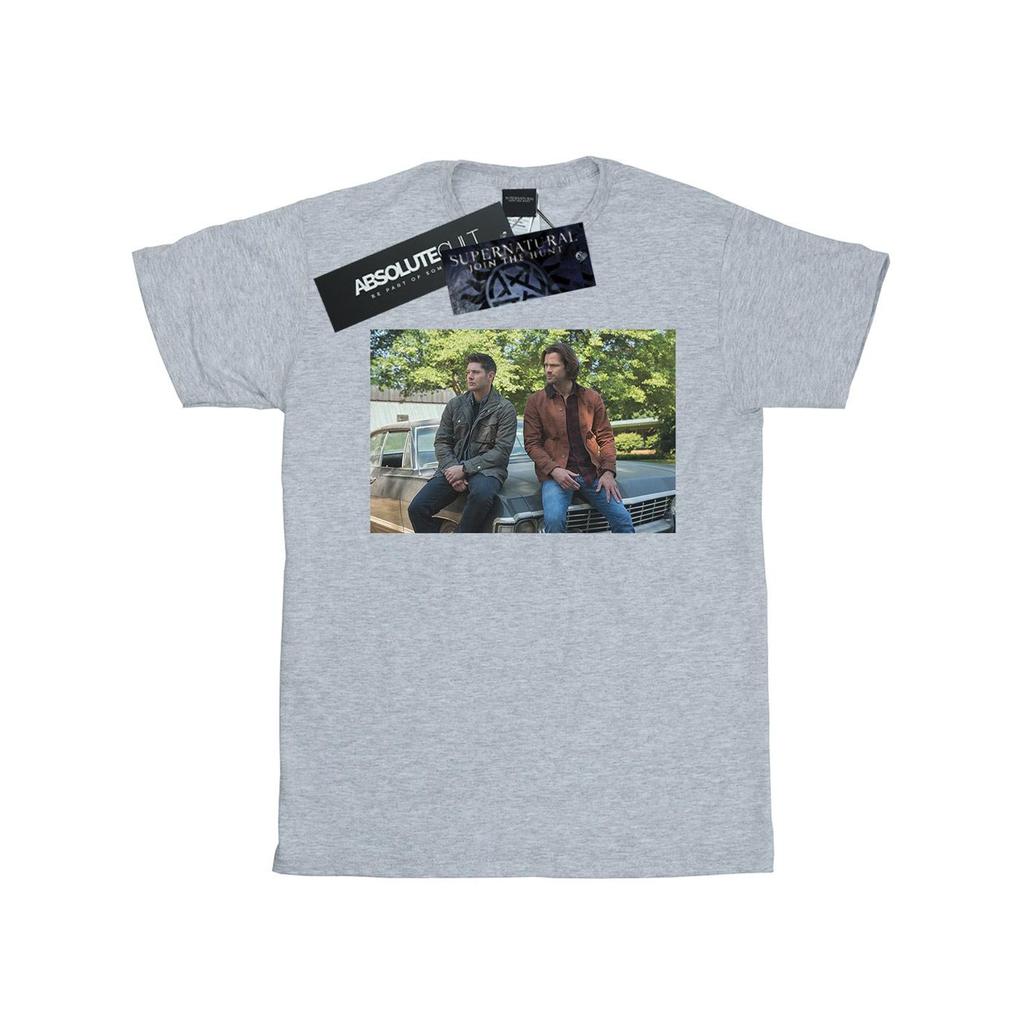 Supernatural Womens/Ladies Impala Brothers Cotton Boyfriend T-Shirt