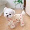 Cartoon Printed Dog Base Coat Warm Dog Jumpsuit Cute Dog Home Clothing  Casual Wear