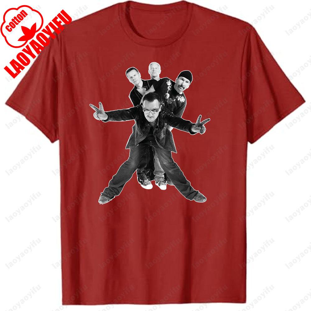 Vintage U2 Rock Band Live The Joshua Tree World Tour 1987 T-Shirt Fan Gift Casual Style Ropa Hombre Classics Graphic T Shirts