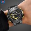 LIGE Sub-brand FOXBOX Fashion Digital Watch Men Dial Dual Display Outdoors Waterproof Sport Luminous Silicone Wristwatch