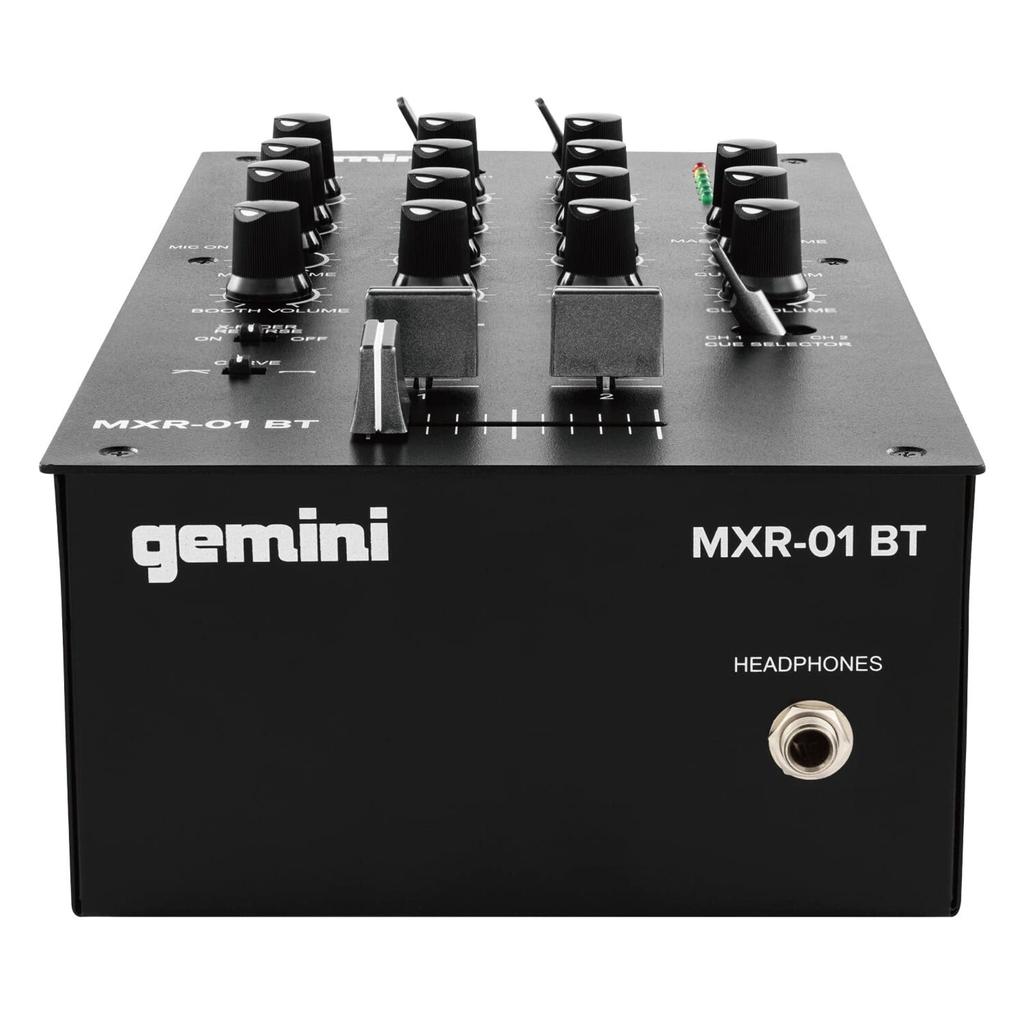 Gemini MXR-01BT 2-Channel DJ Mixer with Bluetooth Connectivity, Gain & EQ (Official Japanese Product)