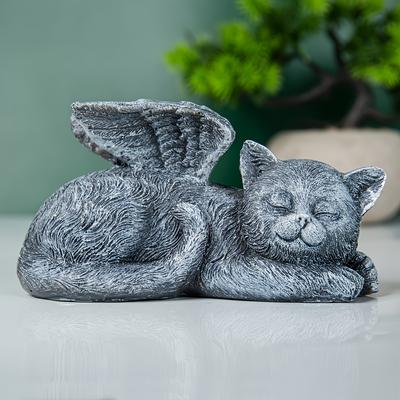 Каменная статуя ангела-кошки, украшение для сна, подходит для кошек, пересекающих зомби, питомцев, потерявших сочувствие, память, подарок, памятный знак