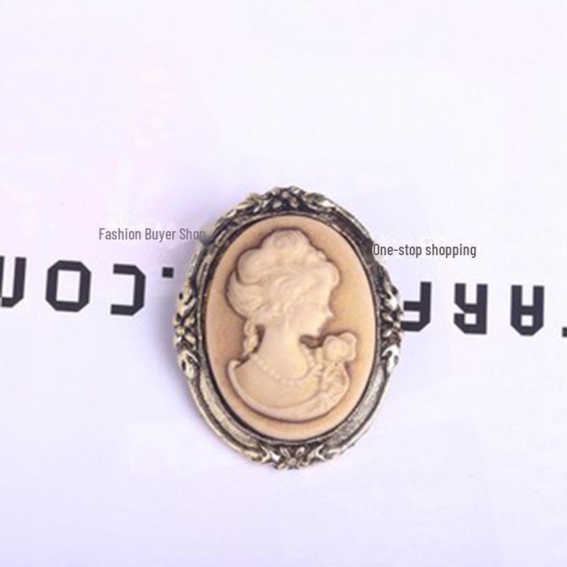 Z20 Ретро королева Портрет Красавица Брошь: Элегантная булавка из сплава для одежды