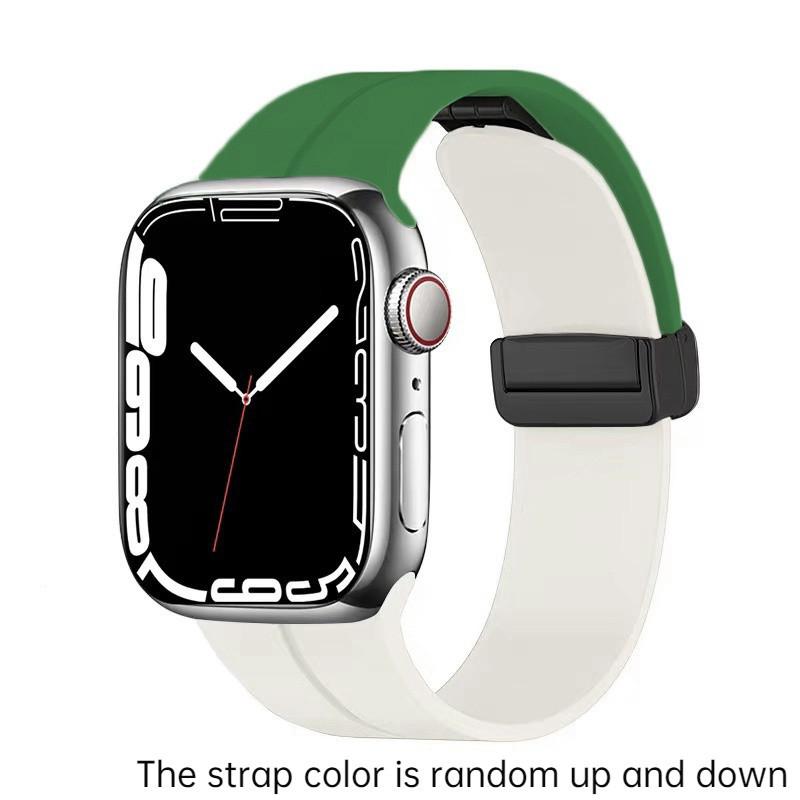 Магнитный ремешок для Apple Watch ultra band 49 мм 45 мм Силиконовый браслет iWatch Series 7 8 se 6 5 3 44 мм 45 мм 40 мм 41 мм 42 мм 38 мм
