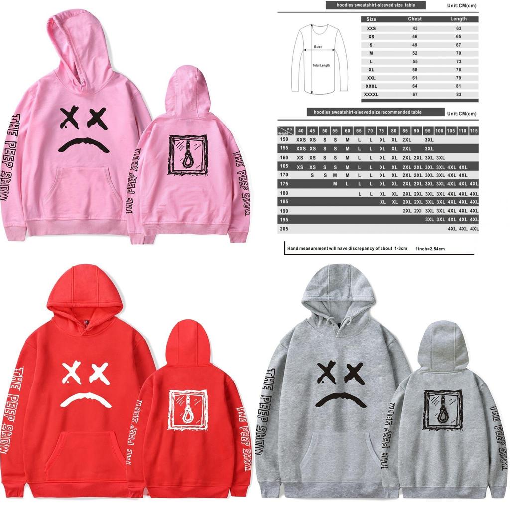 Lil Peep Sad Face Sweatshirt Cozy Cotton Unisex Pullover For Boys And Girls