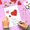 50 шт. Короткие карандаши ко Дню святого Валентина с ластиками, 4 дюйма, Пишущие карандаши в форме сердечек-сообщений, 2 стиля, Цветные деревянные половинки карандашей для праздника, школы