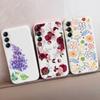 Мягкий силиконовый чехол с цветочным узором для Xiaomi Redmi Note 13 Poco C65 Samsung M35 A55 iPhone 15 Huawei Honor Realme Camera Защитный противоударный чехол