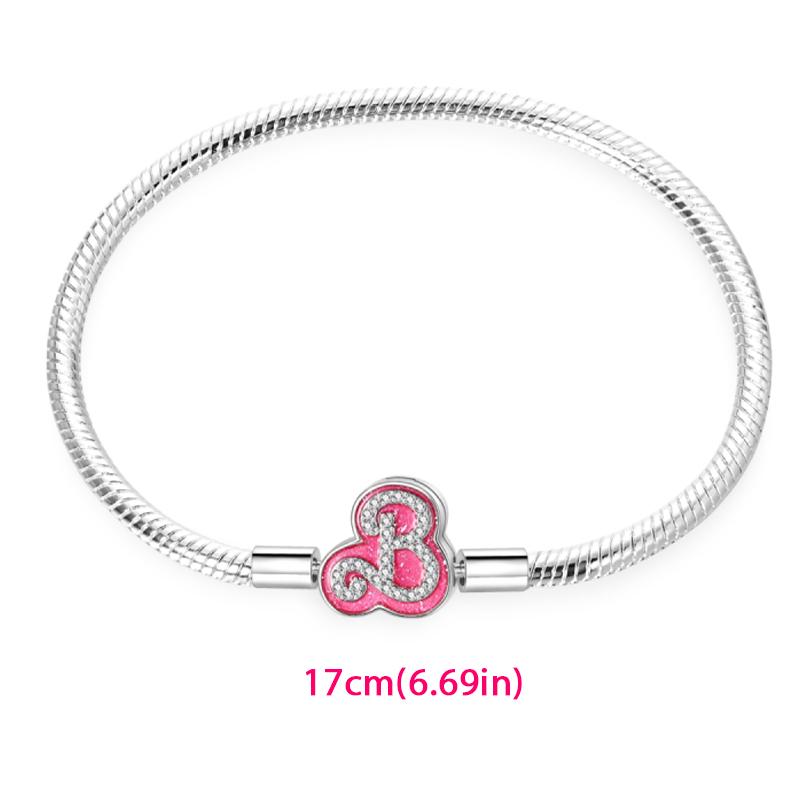 925 Silver Pink Princess Skirt Butterfly High Heels Fashion Bag Charms Beads Fit Pandach 925 Bracelets Fine DIY Jewelry