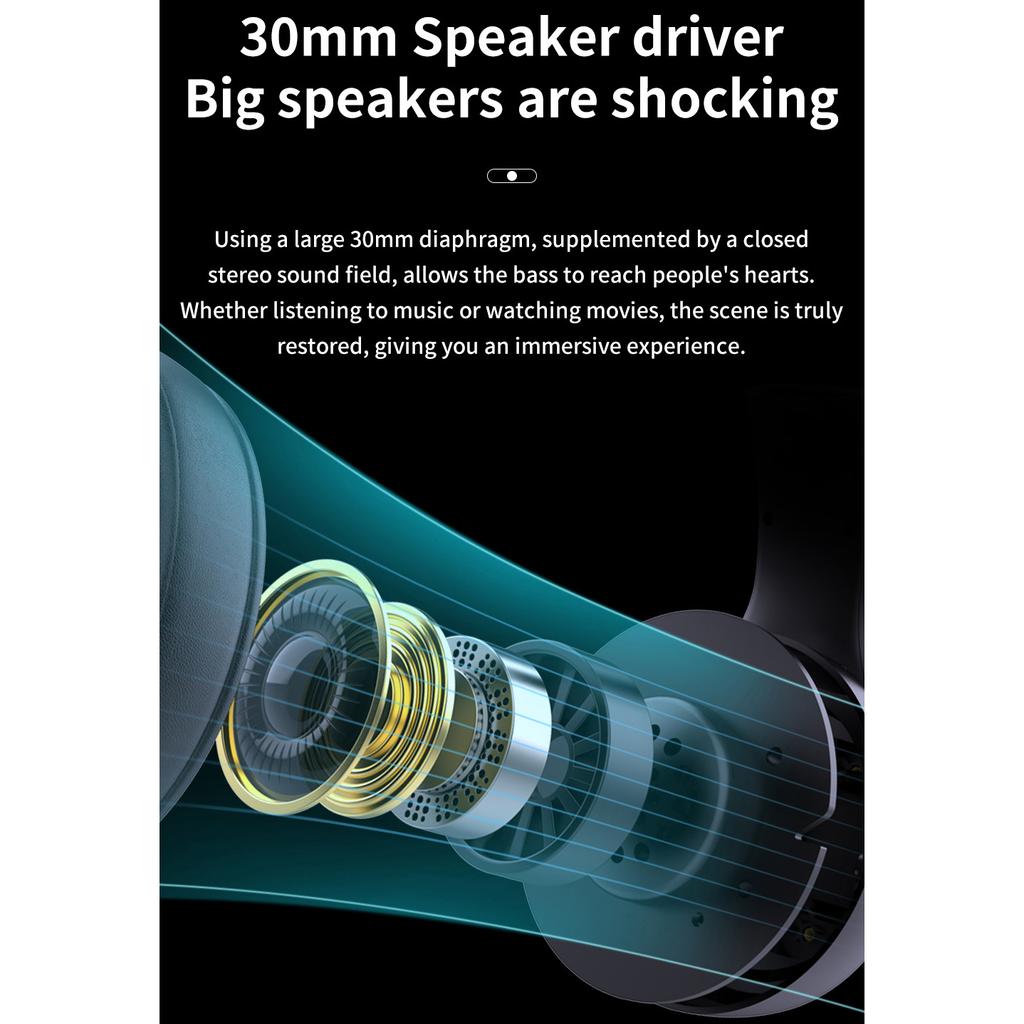 B570 Bluetooth-наушники, складные беспроводные стереонаушники HIFI с ЖК-дисплеем, гарнитура с FM-радио и слотом для карт памяти Micro-SD