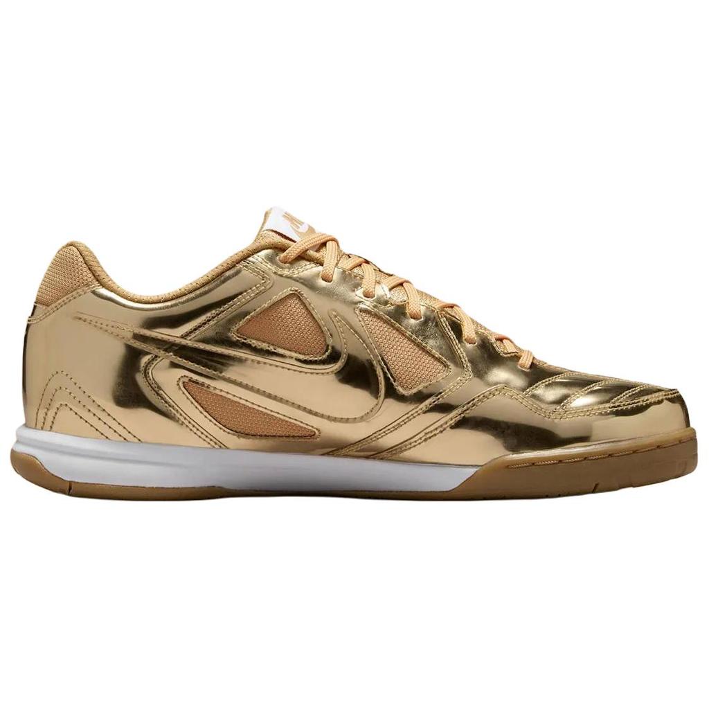 Nike Кроссовки Gato LV8 Liquid Gold Unisex с металлическим-золотым покрытием White Gum-Light-Brown IB3566-700
