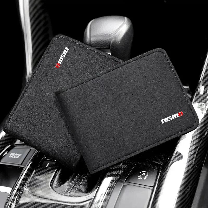 Чехол для водительского удостоверения автомобиля из замши с защитой от меха, для документов на вождение автомобиля, для Nissan Nismo Tiida Teana GTR Juke Versa Almera, аксессуары