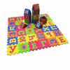 Большой коврик-пазл с русским, арабским и испанским алфавитом - 36 деталей, 14 см каждая