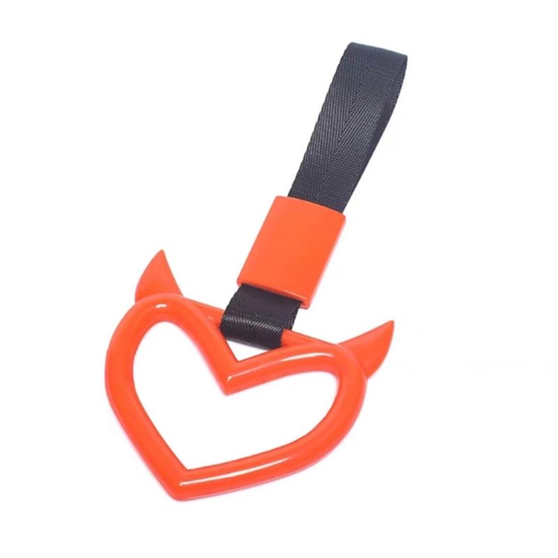 Ручка для поезда, автобуса, сменные кольца для подвески в виде сердца дьявола, подвеска для дрифта, автомобильный внедорожник, ремешок для руки, предупреждающие кольца для заднего бампера