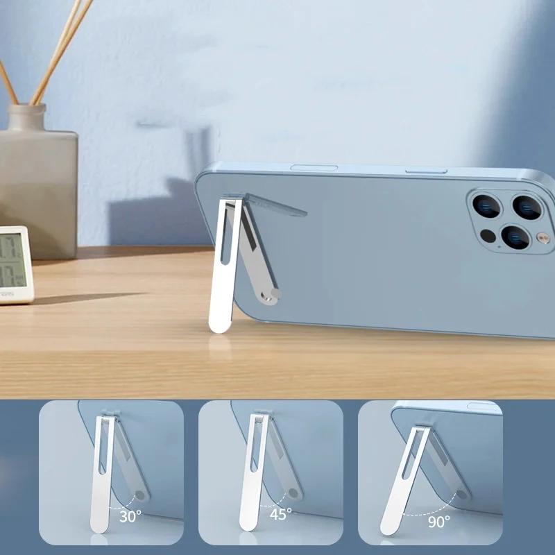 Ультратонкий мини-держатель для телефона, настольная подставка, вращающаяся, складная, невидимая, из алюминиевого сплава, портативная подставка-кронштейн для iPhone 14