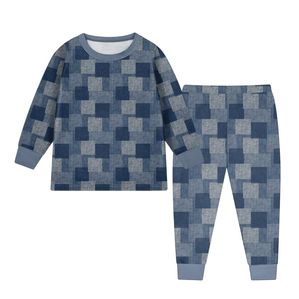 Детский модный костюм юбка топ с круглым вырезом и длинными рукавами брюки