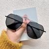 Металлические солнцезащитные очки, женская большая коробка, солнцезащитные солнцезащитные очки Advanced Fashion Ins Wind, мужские солнцезащитные очки Tide