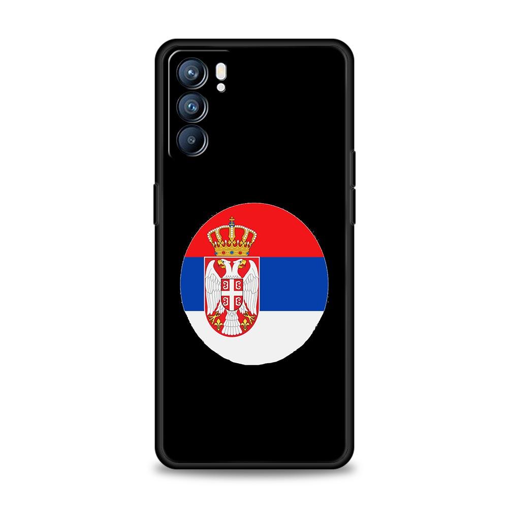 Чехол для телефона для Oppo Reno13 Reno12 Reno11 F Reno10 Pro A54 A53 A95 A76 A74 A57 A98 A80 A79 5G A78 4G Обложка Значок с флагом Сербии