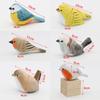 Handmade Small Bird Ornament Cute Wooden Bird Figurine Creative Wood Carving Bird  Children's Toys
