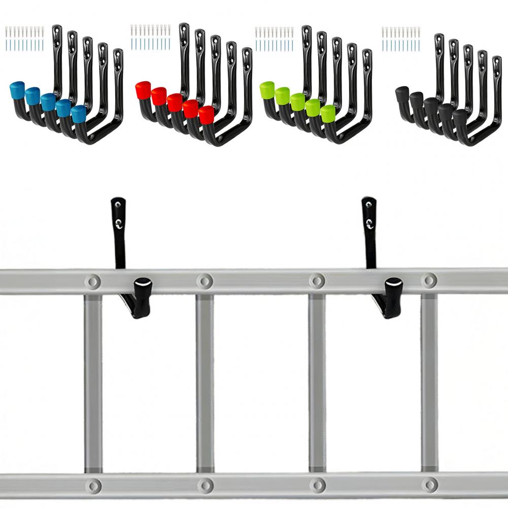 5Pcs Garage Storage Hooks Heavy Duty Garage Storage Hooks Wall Mount Hooks Bike Hangers No Drilling Display Organizer