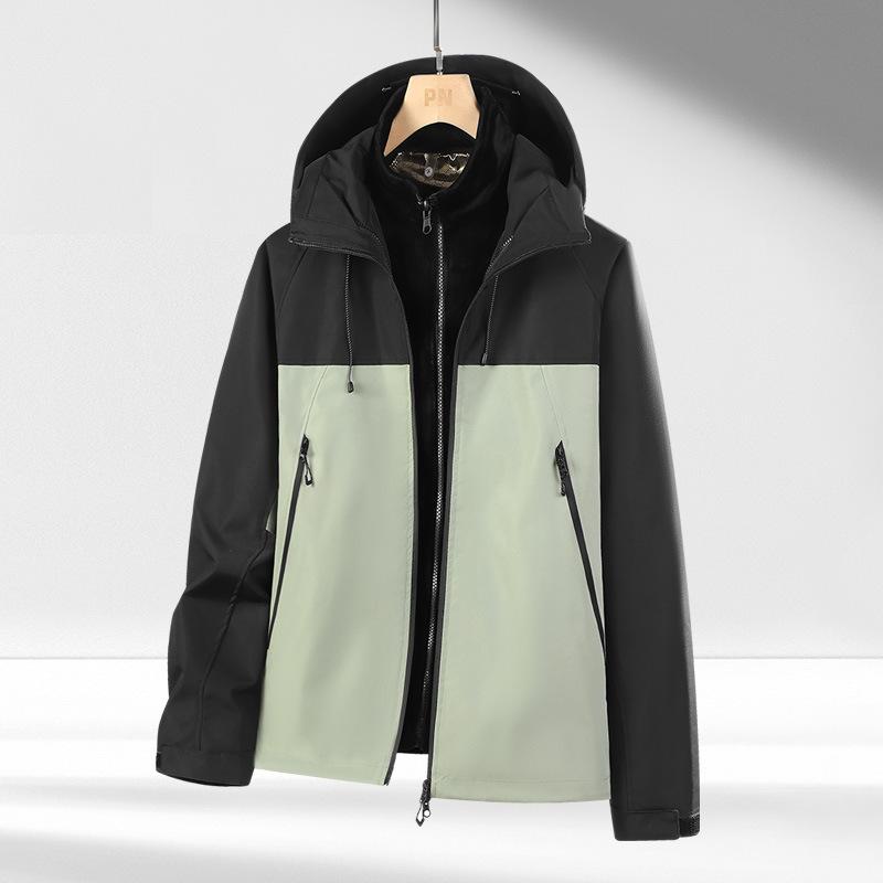 Men's New Autumn and Winter Three-in-one Couples with The Same Jacket Outdoor Windproof Waterproof Warm Jacket Men's Coat.