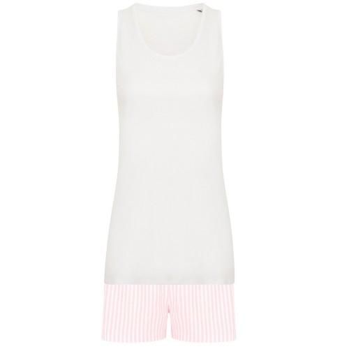 Towel City Женский/дамский полосатый короткий пижамный комплект