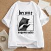 Become Ungovernable Funny Graphic Cat Biting Hand Tshirt Summer Unisex Unisex Fashion Vintage Streetwear Oneck Short Sleeve Tees