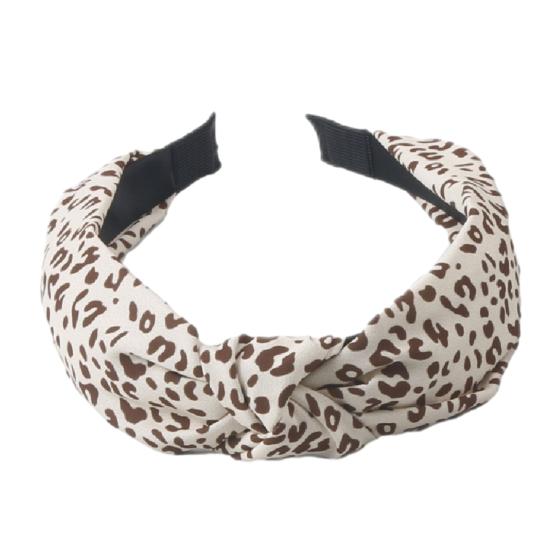 Женская повязка для волос Yousheng с узлом в виде сердца, широкая полоса с леопардовым узором, эластичная противоскользящая ретро-легкое украшение для волос, женский обруч для волос, аксессуар для волос