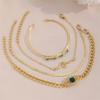 Fashion Suit Design Bohemian Style Low Allergy Fashion Four-piece Women's Snake Bracelet Set Suitable for Daily Gathering and Party Wear  Accessories