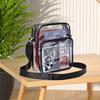 PVC Transparent Crossbody Storage Bag with Adjustable Shoulder Strap - Large Capacity for Travel and Outings.