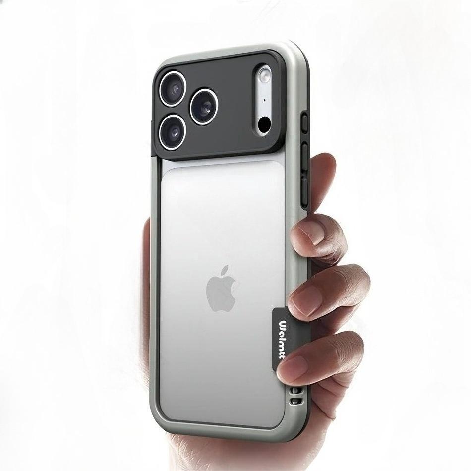 Модныйсиликоновый чехол-рамка с теплоотводом для iPhone 17 Pro Max Air 16 Pro 15 14, противоударный защитный чехол для камеры, эффект голого металла