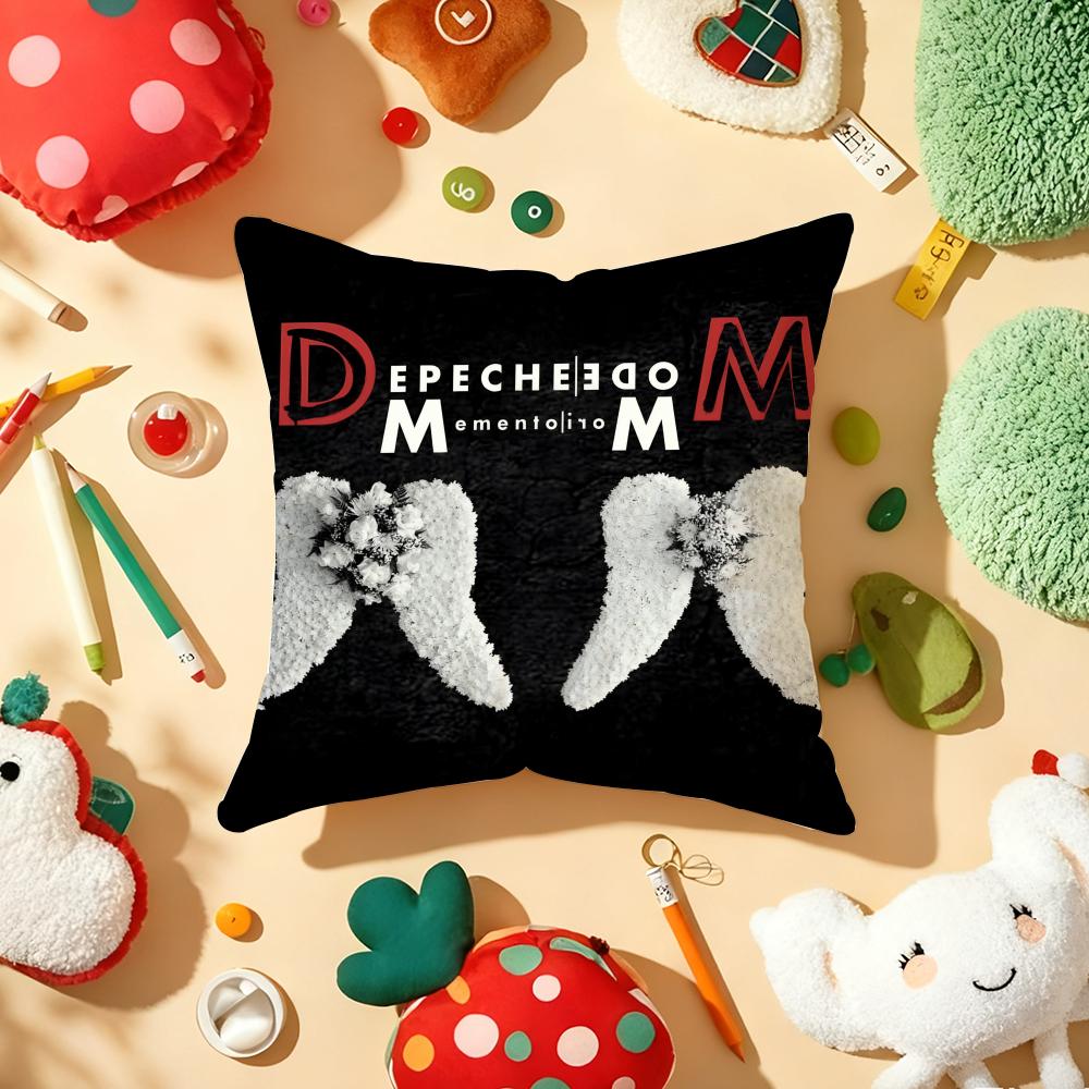 Подушка с изображением группы D-Depeche Mode Плюшевая ткань Мягкая Двусторонняя печать Диванная Теплая Зимняя Подарок для дома Наволочка
