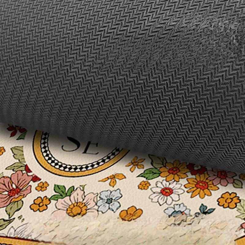 Коврик для пола в ванной в стиле ретро Овальный коврик для ванной комнаты Противоскользящий коврик для ванной комнаты Диатомовая грязь Водопоглощающий коврик Коврик для ванной комнаты Туалетный коврик для ног Коврик для двери