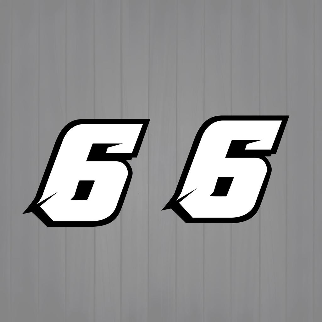 2PCS Motorcycle Racing Arabic Numbers Stickers DIY Refit Reflective Rainbow Sticker Number Helmet Car Styling 3D Decals