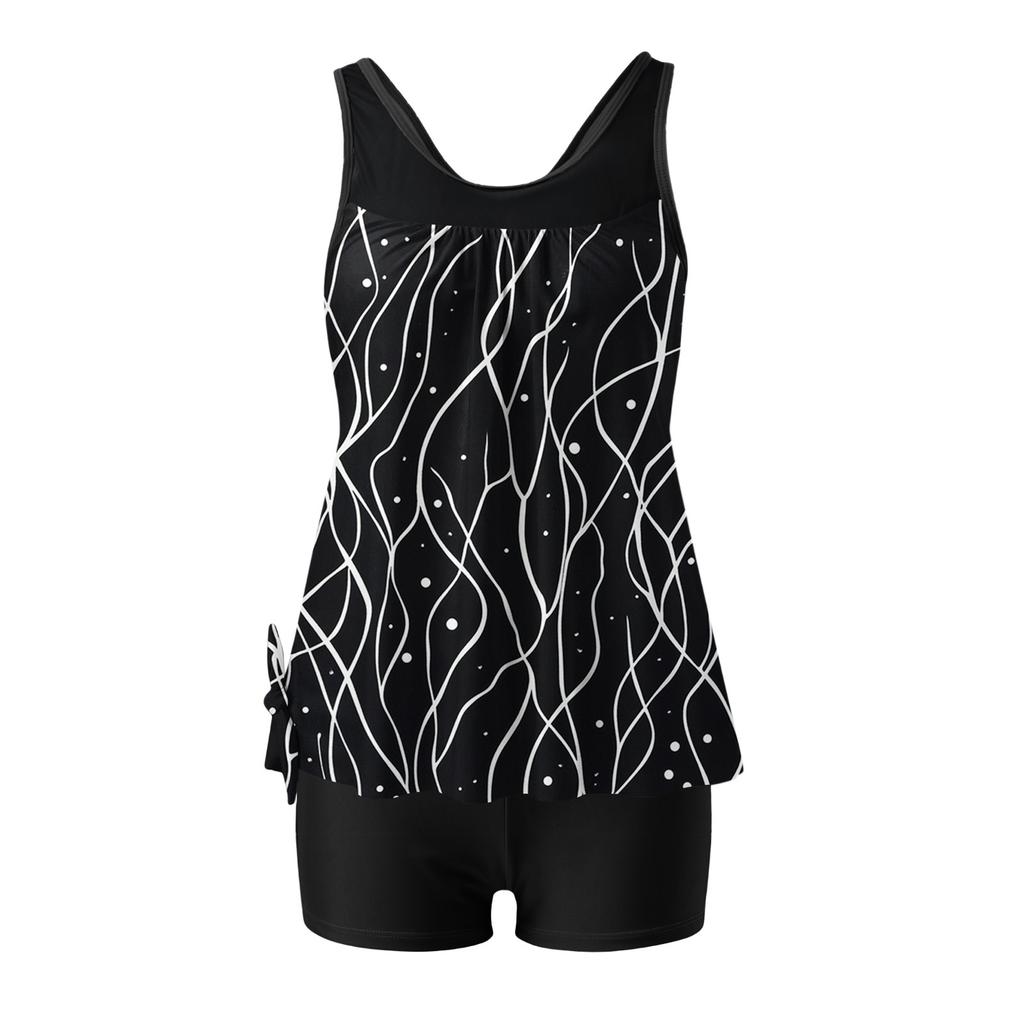 Женский купальник с шортами, струящиеся двухсекционные купальники, купальные костюмы