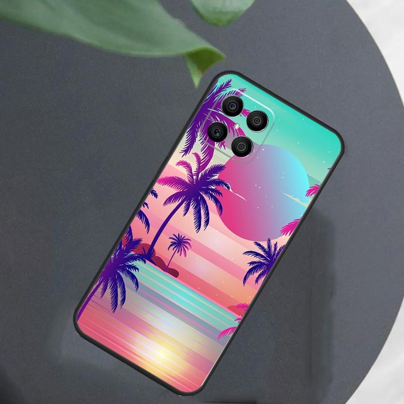 Синтвейв Ретро 80-е Неон Для Honor Magic 7 Lite 6 5 8 Pro Чехол Для Honor 200 400 70 90 X8c X8b X9a X9b X9c X9d Win RT