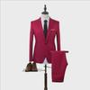 Men's Slim Fit Business Suit - One Button Simple Wedding Attire (Fall/Winter 2019, Korean Style)