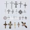 10 шт. Шармы Крест Античное Бронзовое Серебряное Цвета Подвески DIY Поделки Изготовление Фурнитура