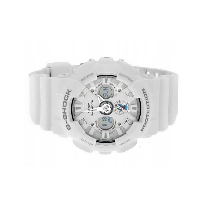 Casio Серия G-SHOCK водонепроницаемость 200 метров кварцевый механизм ремешок из смолы японские и корейские часы мужские часы белый циферблат GA-120A-7APR