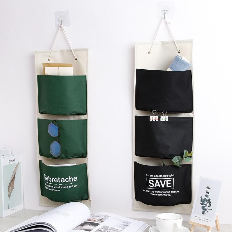 Простая подвесная сумка, маленькая свежая сумка для хранения в общежитии, семейная спальня, ванная комната, кухня, дверная подвесная сумка, сумка для хранения