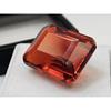 Fabulous Natural Sunset Color Hessonite 14-15 Ct Emerald Cut Certified Gemstone