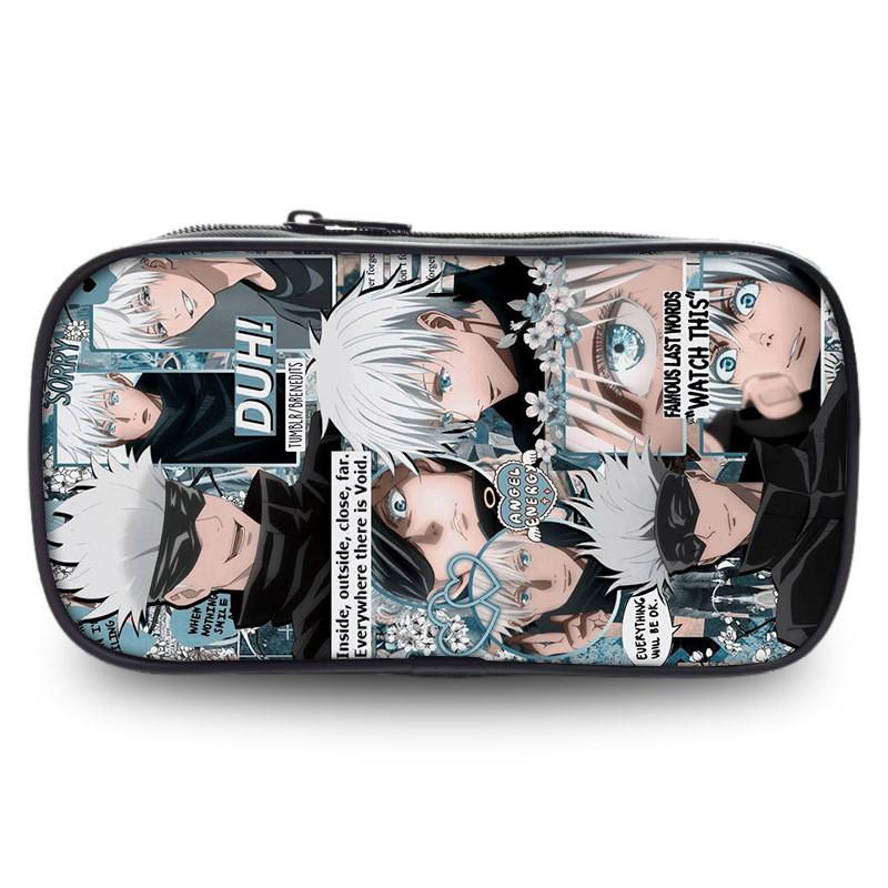 Пенал Jujutsu Kaisen большой вместимости, прочная ткань Оксфорд, аниме-держатель для канцелярских товаров