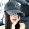 Zhang Yuanying embroidered flower retro solid color baseball cap showing the face small versatile wide brim sunshade simple cap