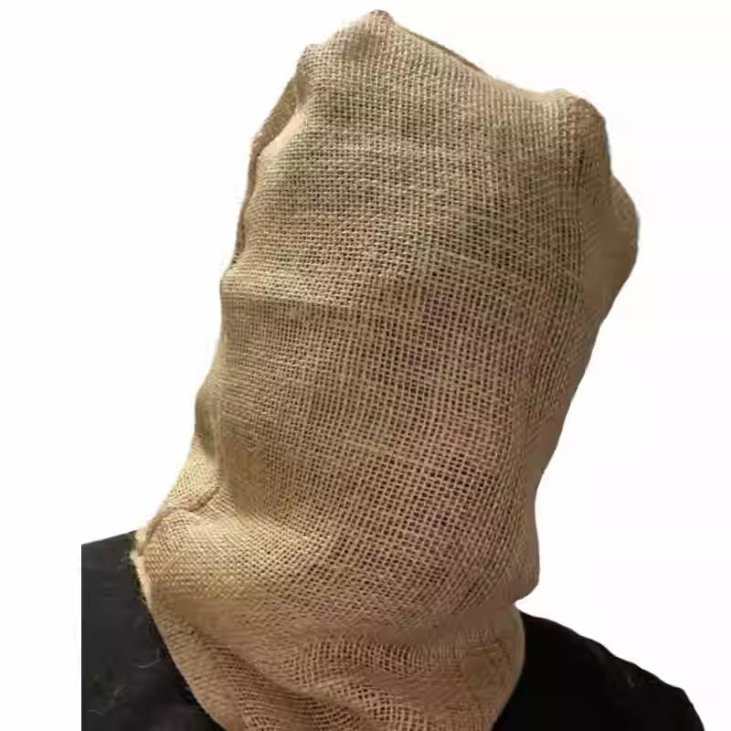 Linen Full Face Balaclava Mask Breathable Halloween Horror Cosplay Mask Personality DJ Rock Hip Hop Head Cover Hat