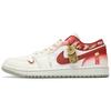 Air Jordan 1 Устойчивые к истиранию Устойчивые к истиранию Низкие винтажные баскетбольные кроссовки Женские Бежево-красные 553560-133(Команда24-)