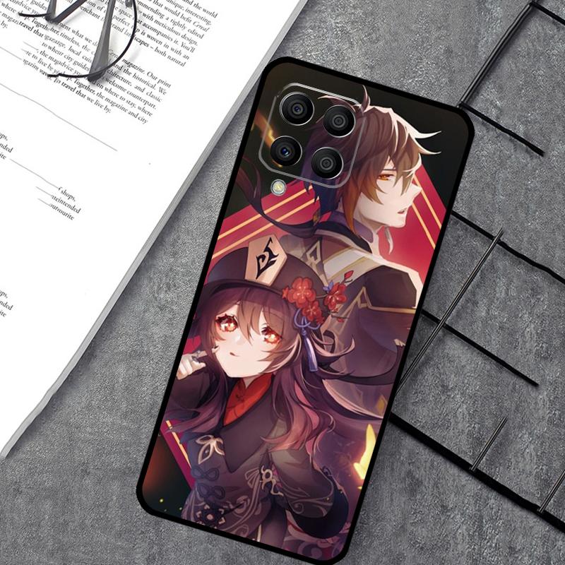 Чехол-призрак Ху Тао из Genshin Impact для Samsung Galaxy M14 M12 M11 M13 M15 M06 M16 M36 M56 M31 M53 M32 M52 M35 M55 M34 M54