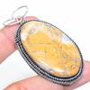 Natural Maligano Jasper Gemstone 925 Sterling Silver Gift Pendant 2.60" C2c22