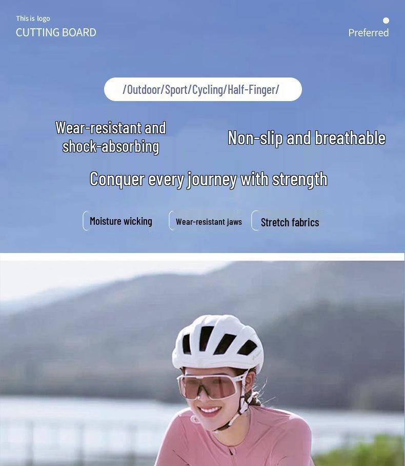 Unisex Summer Cycling Gloves: Breathable, Anti-Slip, Shock-Absorbing, Half-Finger Design for Road & Mountain Bikes