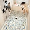 Современный простой кухонный коврик для пола ПВХ кожа водонепроницаемый маслостойкий ковер большой цветочный противообрастающий коврик для балкона Tapete De Cozinha