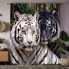 2 шт. HD белая сибирская тигровая декоративная занавеска White tie цифровая печатная занавеска для украшения дома в стиле украшения гостиной