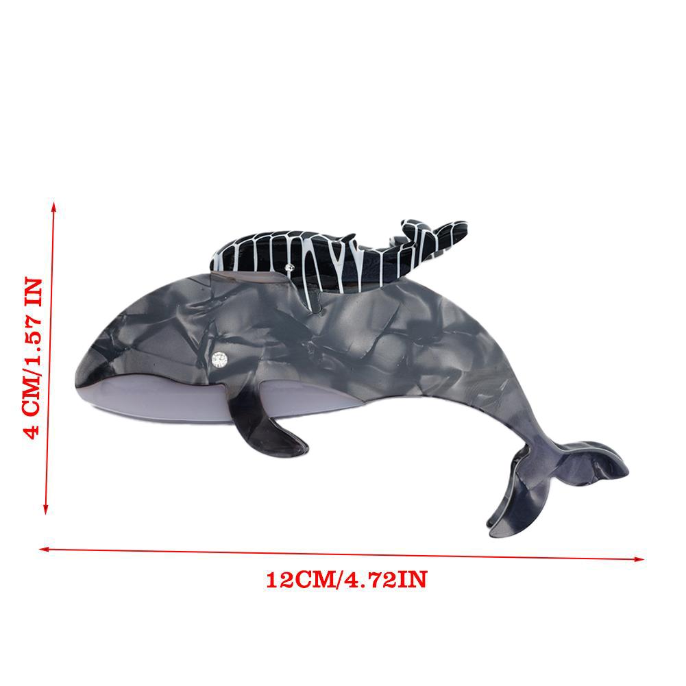 New Design Cartoon Marine Shark Hair Clips Cute Blue Whale Acetate Hair Claw Hair Tiara Accessories Vintage Jewelry Gifts